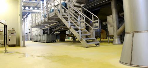 À la demande de KADI AG, le système de sol industriel de MC a été fourni exclusivement dans une couleur jaune spéciale. Il a été rapidement installé sur une surface de 1000 m².